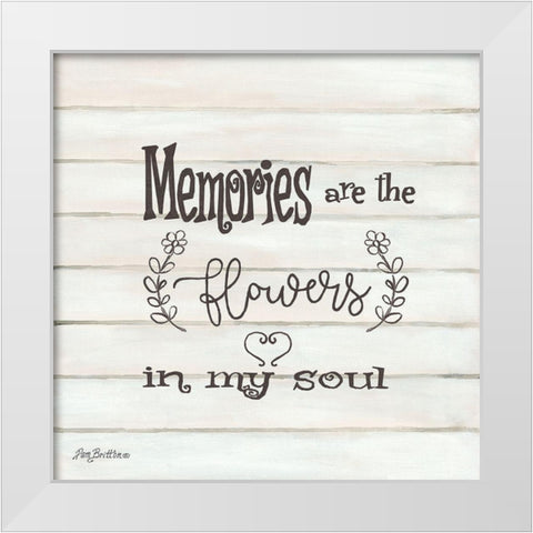 Memories White Modern Wood Framed Art Print by Britton, Pam