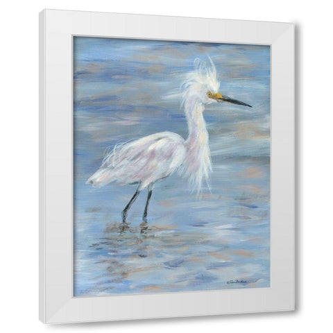 Egret White Modern Wood Framed Art Print by Britton, Pam