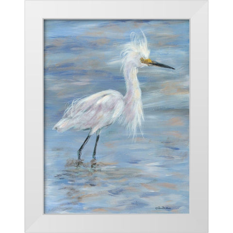 Egret White Modern Wood Framed Art Print by Britton, Pam