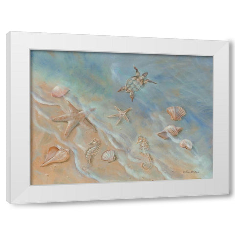 Seashore Star II White Modern Wood Framed Art Print by Britton, Pam