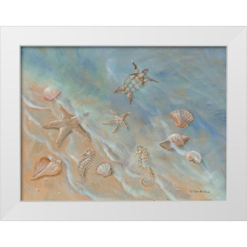 Seashore Star II White Modern Wood Framed Art Print by Britton, Pam