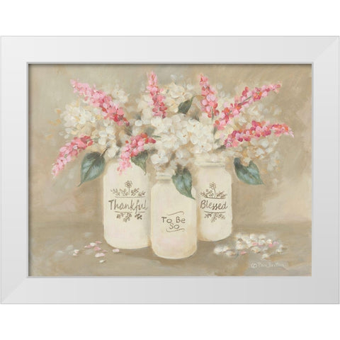 Thankful to be so Blessed White Modern Wood Framed Art Print by Britton, Pam