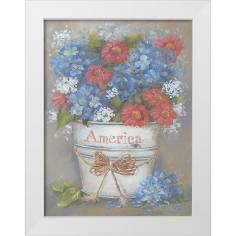 Rustic Red-White And Blue White Modern Wood Framed Art Print by Britton, Pam