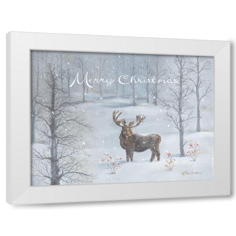 A Forest Christmas White Modern Wood Framed Art Print by Britton, Pam