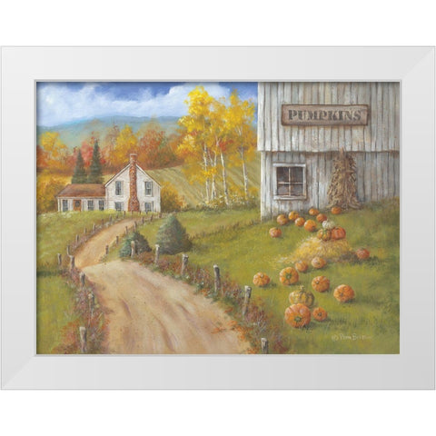 Harvest Pumpkin Farm White Modern Wood Framed Art Print by Britton, Pam