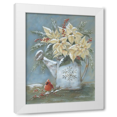 Holiday Cheer White Modern Wood Framed Art Print by Britton, Pam