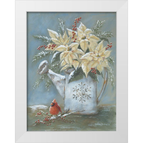 Holiday Cheer White Modern Wood Framed Art Print by Britton, Pam