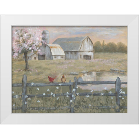 Spring Has Arrived White Modern Wood Framed Art Print by Britton, Pam