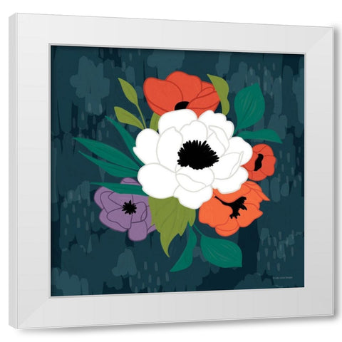 Bright Floral I White Modern Wood Framed Art Print by Lady Louise Designs