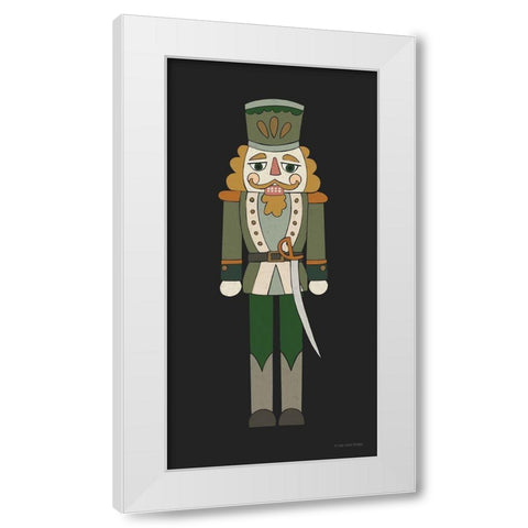 Nutcracker II White Modern Wood Framed Art Print by Lady Louise Designs