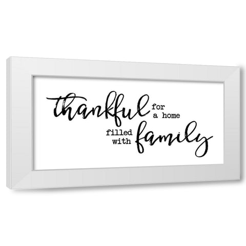 Thankful Forâ€¦ White Modern Wood Framed Art Print by Cloverfield And Co.