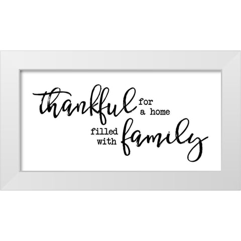 Thankful Forâ€¦ White Modern Wood Framed Art Print by Cloverfield And Co.