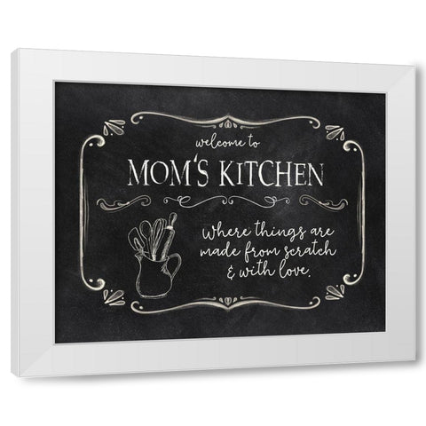 Moms Kitchen White Modern Wood Framed Art Print by Cloverfield And Co.