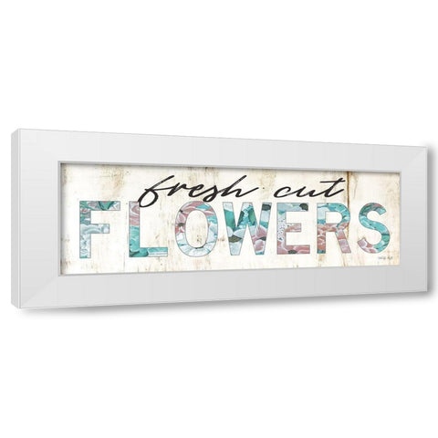 Fresh Cut Flowers White Modern Wood Framed Art Print by Jacobs, Cindy