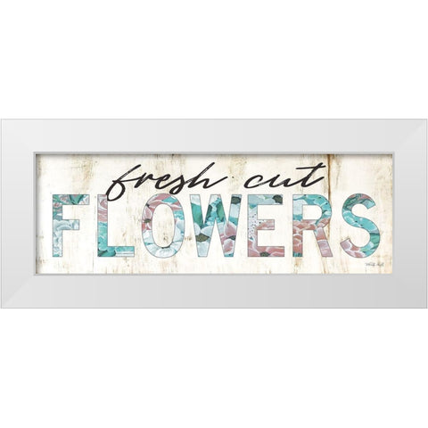 Fresh Cut Flowers White Modern Wood Framed Art Print by Jacobs, Cindy