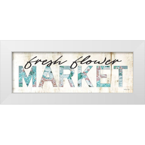 Fresh Flower Market White Modern Wood Framed Art Print by Jacobs, Cindy