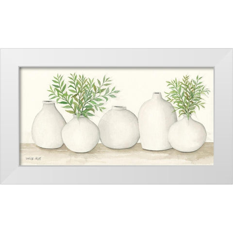 Simplicity in White I White Modern Wood Framed Art Print by Jacobs, Cindy
