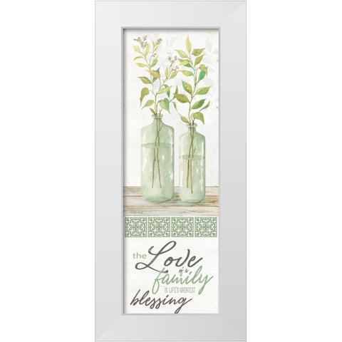 The Love of a Family White Modern Wood Framed Art Print by Jacobs, Cindy