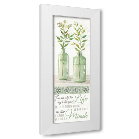 Live Your Life White Modern Wood Framed Art Print by Jacobs, Cindy