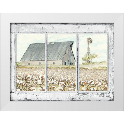 Farmland View White Modern Wood Framed Art Print by Jacobs, Cindy