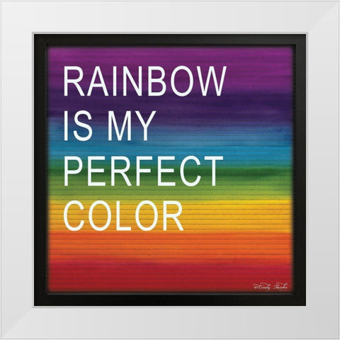 Rainbow is My Perfect Color White Modern Wood Framed Art Print by Jacobs, Cindy