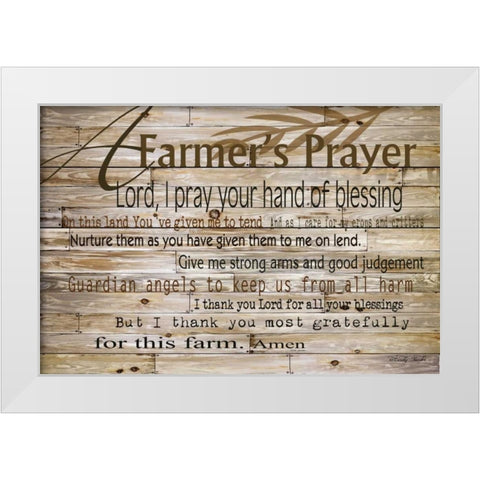 A Farmers Prayer White Modern Wood Framed Art Print by Jacobs, Cindy