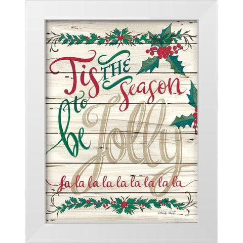 Tis the Season Shiplap White Modern Wood Framed Art Print by Jacobs, Cindy