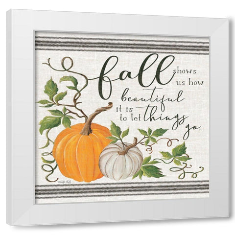 Let Things Go White Modern Wood Framed Art Print by Jacobs, Cindy