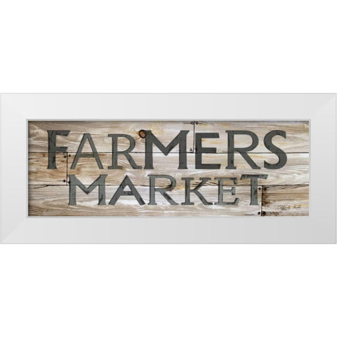 Farmers Market White Modern Wood Framed Art Print by Jacobs, Cindy