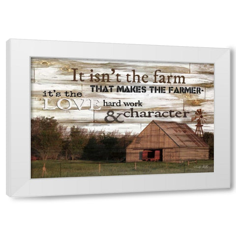 It Isnt the Farm White Modern Wood Framed Art Print by Jacobs, Cindy