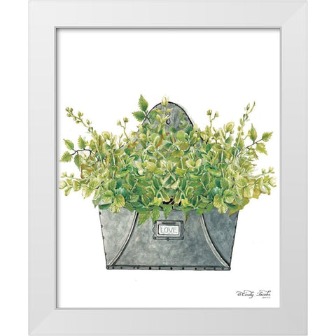 Love Wall Box  White Modern Wood Framed Art Print by Jacobs, Cindy