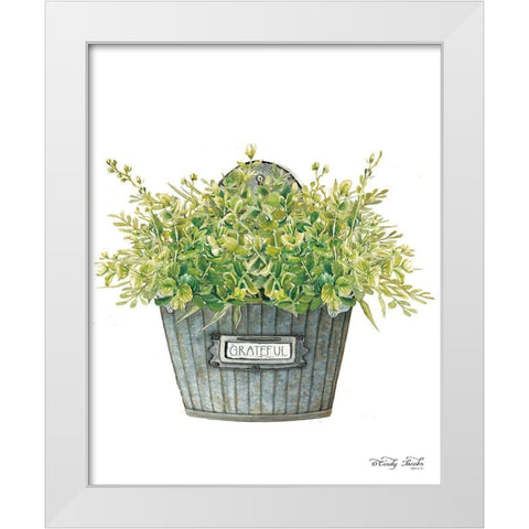 Grateful Wall Box   White Modern Wood Framed Art Print by Jacobs, Cindy