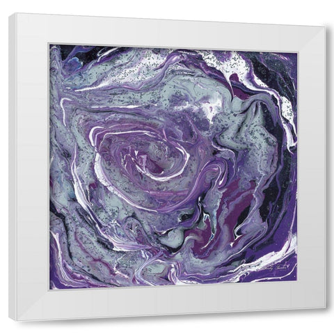 Abstract in Purple II White Modern Wood Framed Art Print by Jacobs, Cindy
