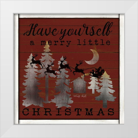 Have Yourself a Merry Little Christmas White Modern Wood Framed Art Print by Jacobs, Cindy
