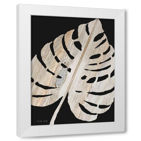 Palm Frond Wood Grain III White Modern Wood Framed Art Print by Jacobs, Cindy