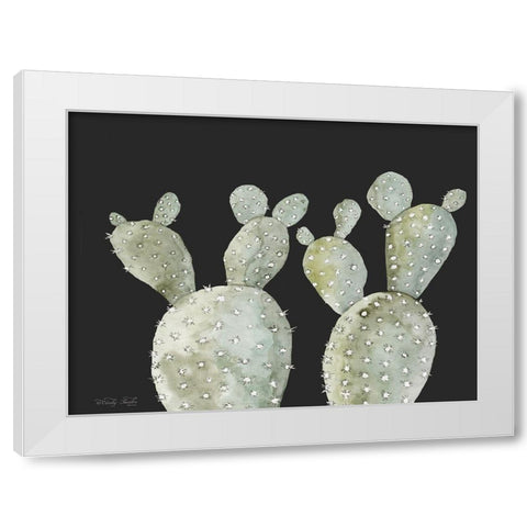 Happy Cactus II White Modern Wood Framed Art Print by Jacobs, Cindy