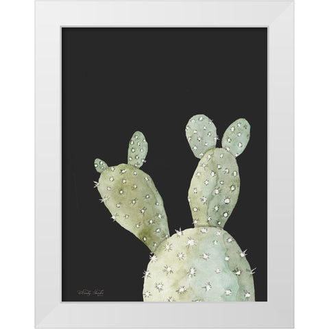 Happy Cactus III White Modern Wood Framed Art Print by Jacobs, Cindy