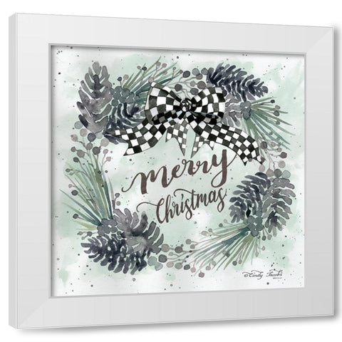 Merry Christmas    White Modern Wood Framed Art Print by Hallowell, Britt