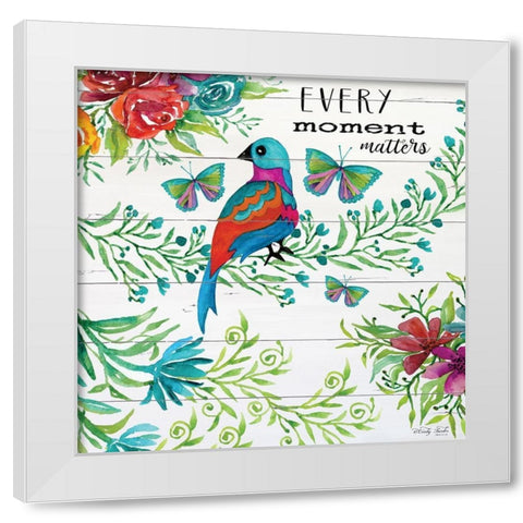 Every Little Moment Matters White Modern Wood Framed Art Print by Jacobs, Cindy