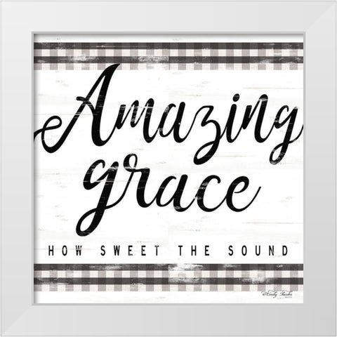 Amazing Grace White Modern Wood Framed Art Print by Jacobs, Cindy