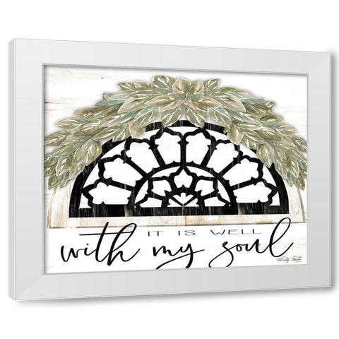 With My Soul White Modern Wood Framed Art Print by Jacobs, Cindy