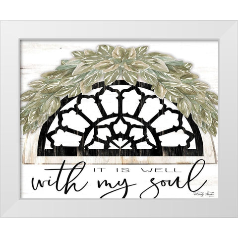 With My Soul White Modern Wood Framed Art Print by Jacobs, Cindy