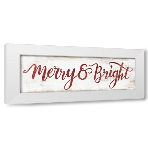 Merry and Bright White Modern Wood Framed Art Print by Jacobs, Cindy