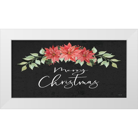 Merry Christmas White Modern Wood Framed Art Print by Jacobs, Cindy