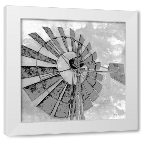Windmill    White Modern Wood Framed Art Print by Jacobs, Cindy