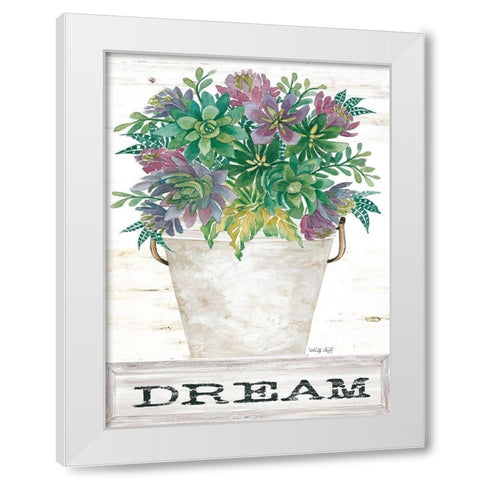 Dream Succulents White Modern Wood Framed Art Print by Jacobs, Cindy