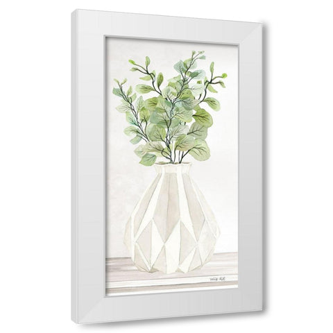 Geometric Vase I    White Modern Wood Framed Art Print by Jacobs, Cindy