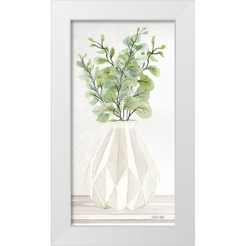 Geometric Vase I    White Modern Wood Framed Art Print by Jacobs, Cindy