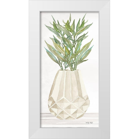 Geometric Vase II    White Modern Wood Framed Art Print by Jacobs, Cindy