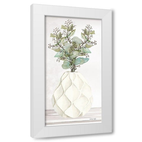 Geometric Vase III    White Modern Wood Framed Art Print by Jacobs, Cindy